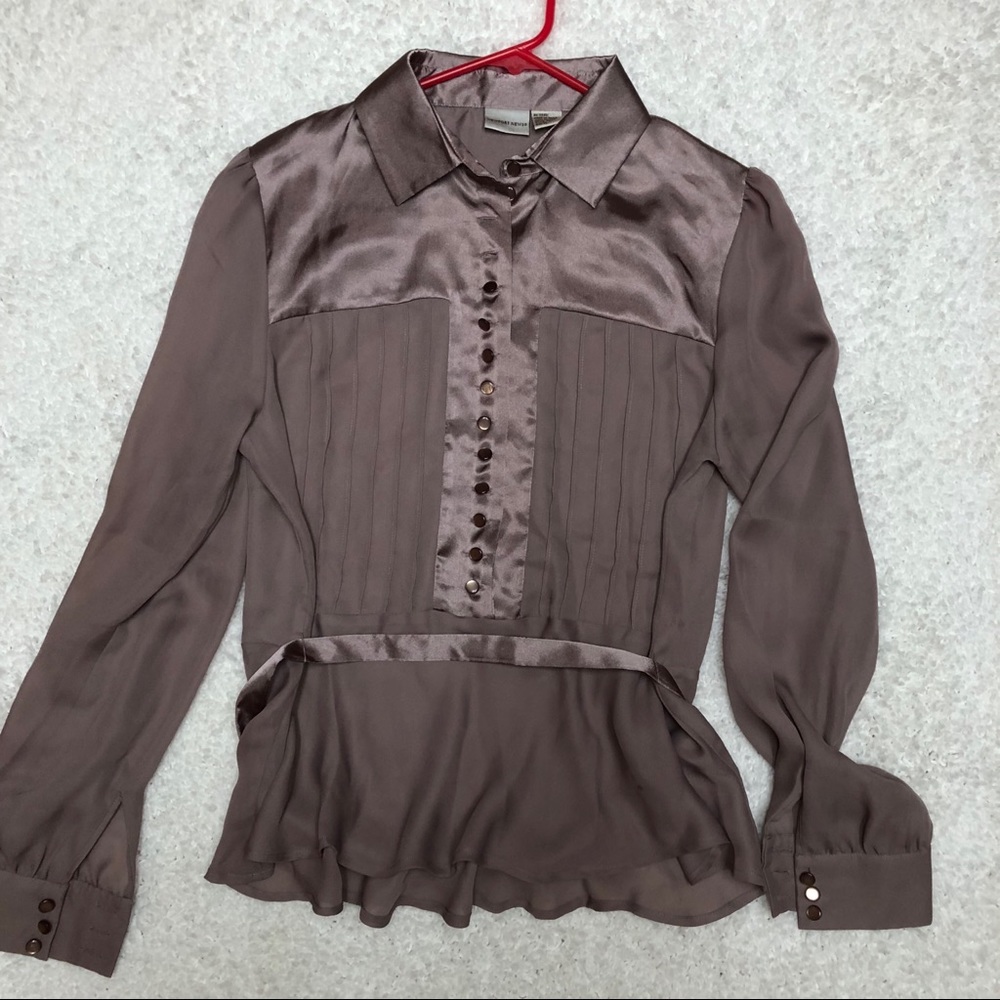 Newport News Size 14 satin vintage inspired blouse